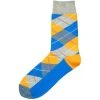Bassin And Brown Argyle Socks - Grey/Blue/Yellow 2 Bassin And Brown Argyle Socks - Grey/Blue/Yellow -Bown Of London shop bassin and brown argyle socks greyblueyellow 31008903