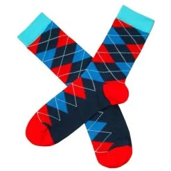 Bassin And Brown Argyle Socks - Red/Black/Blue 9 Bassin And Brown Argyle Socks - Red/Black/Blue -Bown Of London shop bassin and brown argyle socks redblackblue 31008924