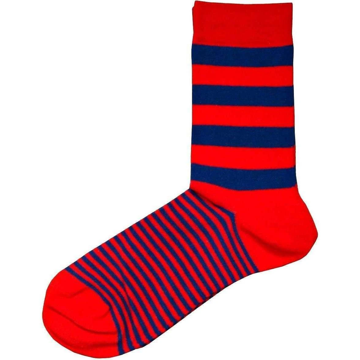 Bassin And Brown Graded Multi Striped Socks - Red/Blue 3 Bassin And Brown Graded Multi Striped Socks - Red/Blue