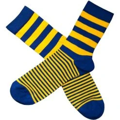 Bassin And Brown Graded Multi Striped Socks - Yellow/Navy -Bown Of London shop bassin and brown graded multi striped socks yellownavy 31009542