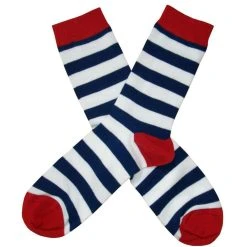 Bassin And Brown Hooded Striped Contrasting Heel And Toe Socks - Navy/White -Bown Of London shop bassin and brown hooded striped contrasting heel and toe socks navywhite 31009666