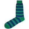 Bassin And Brown Hooped Stripe Socks - Green/Royal Blue -Bown Of London shop bassin and brown hooped stripe socks greenroyal blue 31905687