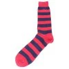 Bassin And Brown Hooped Stripe Socks - Red/Royal Blue -Bown Of London shop bassin and brown hooped stripe socks redroyal blue 31488558