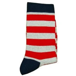 Bassin And Brown Hooped Stripe Socks - Red/White/Navy 9 Bassin And Brown Hooped Stripe Socks - Red/White/Navy -Bown Of London shop bassin and brown hooped stripe socks redwhitenavy 31905698
