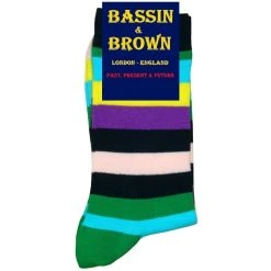 Bassin And Brown Multi Striped Socks - Multi-colour -Bown Of London shop bassin and brown multi striped socks multi colour 31010146