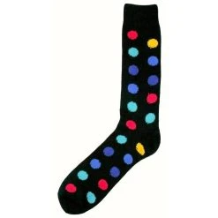 Bassin And Brown Spotted Midcalf Socks - Black/Multi-colour