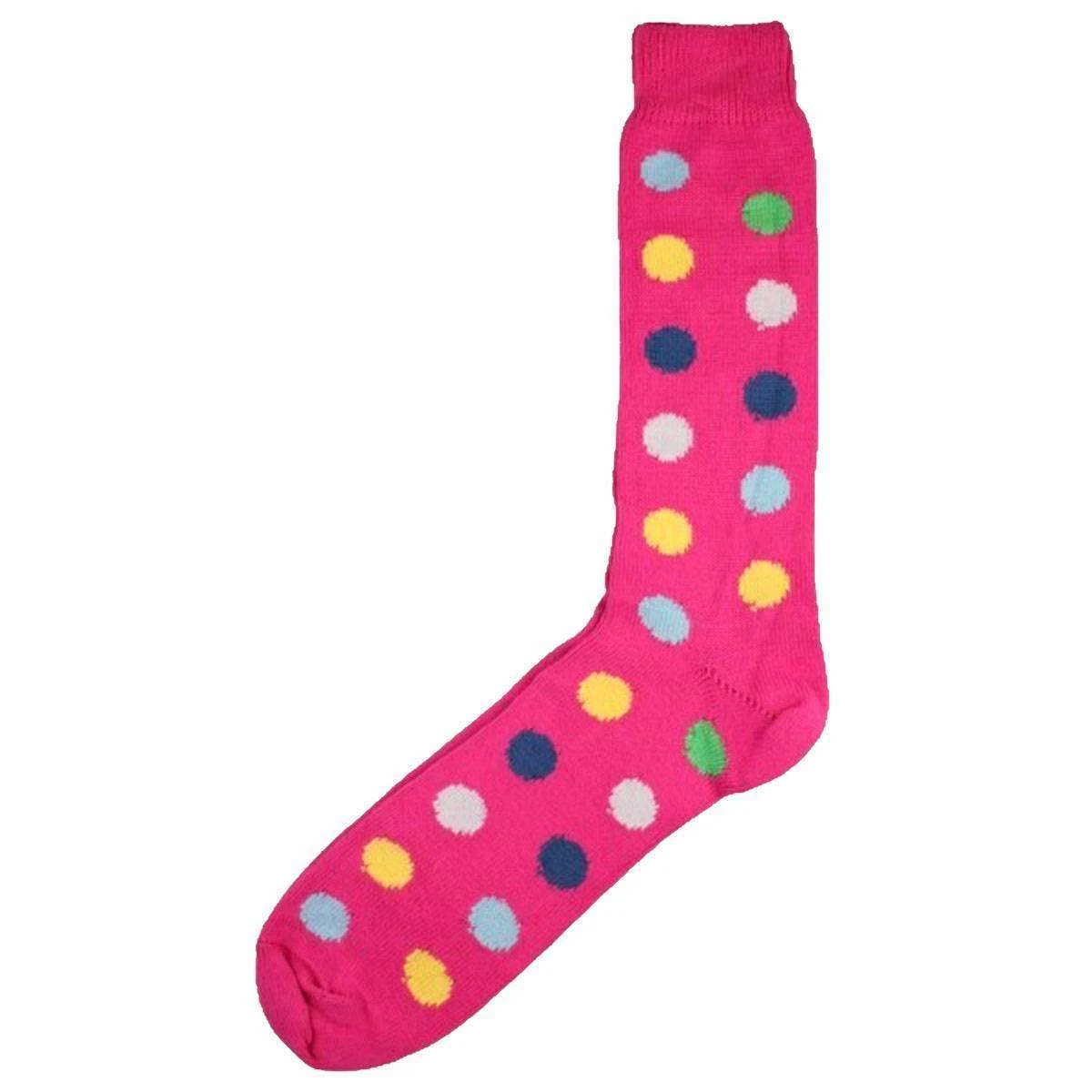 Bassin And Brown Spotted Midcalf Socks - Pink/Multi-colour 3 Bassin And Brown Spotted Midcalf Socks - Pink/Multi-colour