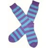 Bassin And Brown Striped Midcalf Socks - Purple/Blue -Bown Of London shop bassin and brown striped midcalf socks purpleblue 31010986