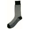 Bassin And Brown Vertical Stripe Midcalf Socks - Black/White -Bown Of London shop bassin and brown vertical stripe midcalf socks blackwhite 31011177