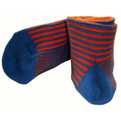 Bassin And Brown Vertical Stripe Midcalf Socks - Blue/Orange -Bown Of London shop bassin and brown vertical stripe midcalf socks blueorange 31011191