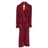 Bown Of London Donington Luxury Cotton Long Velvet Smoking Jacket - Burgundy -Bown Of London shop bown of london donington luxury cotton long velvet smoking jacket burgundy 31731329