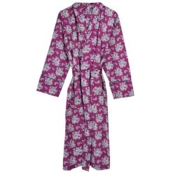 Bown Of London Gatsby Paisley Print Cotton Robe - Wine