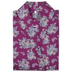 Bown Of London Gatsby Paisley Print Cotton Robe - Wine -Bown Of London shop bown of london gatsby paisley print cotton robe wine 31012525