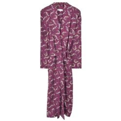 Bown Of London Gekko Lightweight Dressing Gown - Claret