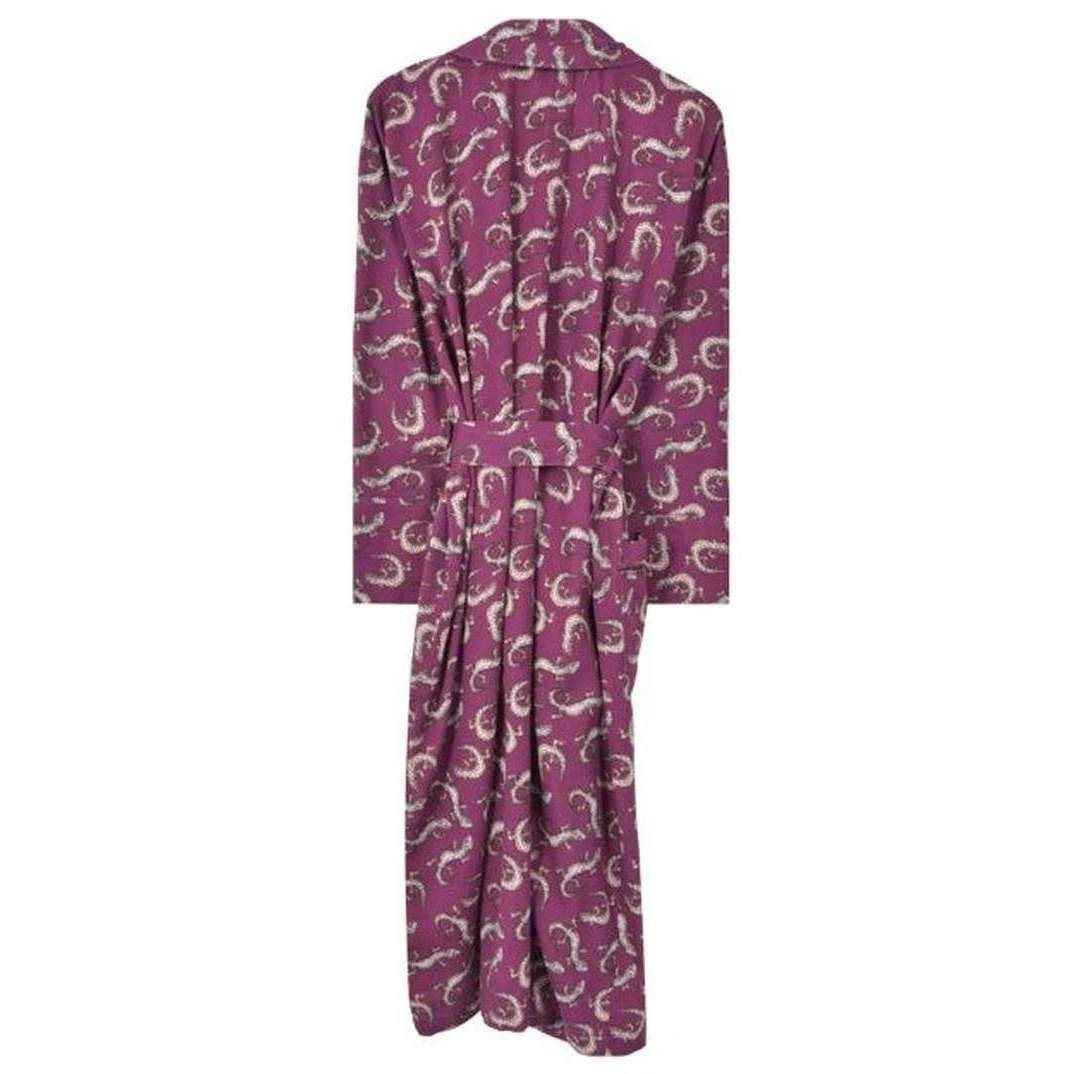 Bown Of London Gekko Lightweight Dressing Gown - Claret 4 Bown Of London Gekko Lightweight Dressing Gown - Claret - Image 2