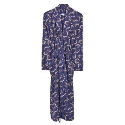 Bown Of London Gekko Lightweight Dressing Gown - Navy