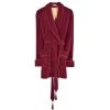 Bown Of London Howard Luxury Cotton Short Velvet Smoking Jacket - Burgundy -Bown Of London shop bown of london howard luxury cotton short velvet smoking jacket burgundy 31731341