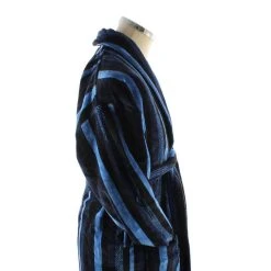 Bown Of London Salcombe Egyptian Cotton Velour Dressing Gown - Blue/Navy -Bown Of London shop bown of london salcombe egyptian cotton velour dressing gown bluenavy 31012589