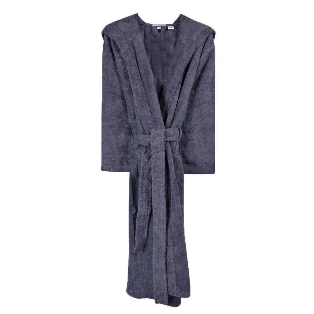 Bown Of London Terry NUA Cotton Towelling Dressing Gown - Dark Grey 3 Bown Of London Terry NUA Cotton Towelling Dressing Gown - Dark Grey