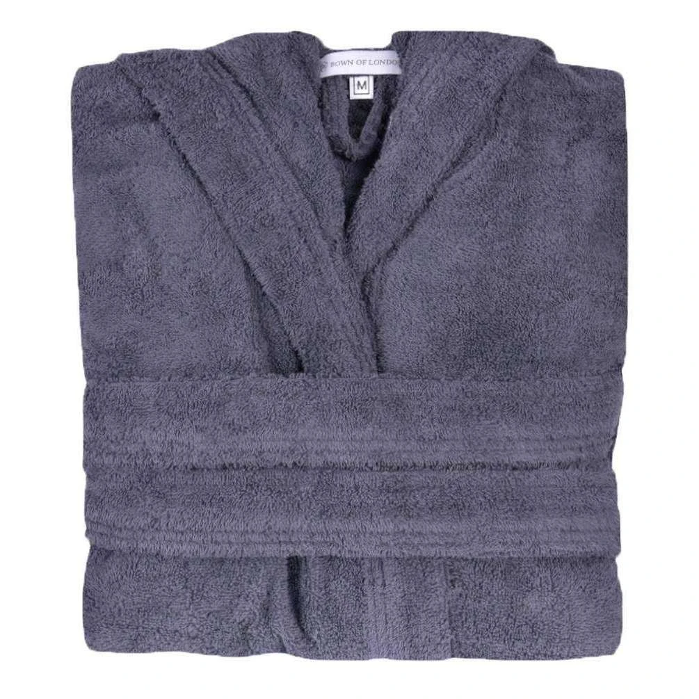 Bown Of London Terry NUA Cotton Towelling Dressing Gown - Dark Grey 5 Bown Of London Terry NUA Cotton Towelling Dressing Gown - Dark Grey - Image 3