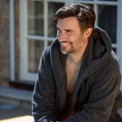 Bown Of London Terry NUA Cotton Towelling Dressing Gown - Dark Grey 9 Bown Of London Terry NUA Cotton Towelling Dressing Gown - Dark Grey -Bown Of London shop bown of london terry nua cotton towelling dressing gown dark grey 31012647