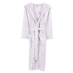 Bown Of London Terry NUA Cotton Towelling Dressing Gown - Light Grey