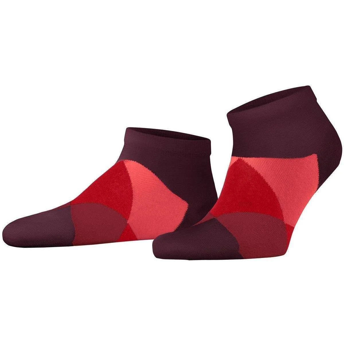 Burlington Clyde Sneaker Socks - Claret Red/Pink 3 Burlington Clyde Sneaker Socks - Claret Red/Pink