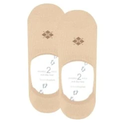 Burlington Everyday 2-Pack No Show Socks - Beige -Bown Of London shop burlington everyday 2 pack no show socks beige 31626959