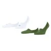 Burlington Everyday 2 Pack No Show Socks - Fir Green/White -Bown Of London shop burlington everyday 2 pack no show socks fir greenwhite 32348456
