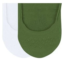 Burlington Everyday 2 Pack No Show Socks - Fir Green/White -Bown Of London shop burlington everyday 2 pack no show socks fir greenwhite 32348463