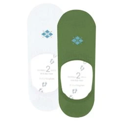 Burlington Everyday 2 Pack No Show Socks - Fir Green/White -Bown Of London shop burlington everyday 2 pack no show socks fir greenwhite 32348464