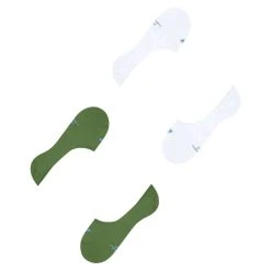 Burlington Everyday 2 Pack No Show Socks - Fir Green/White -Bown Of London shop burlington everyday 2 pack no show socks fir greenwhite 32348465