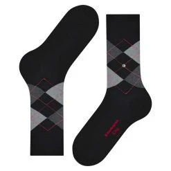 Burlington King Socks - Black Flames -Bown Of London shop burlington king socks black flames 31733323