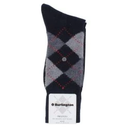 Burlington Preston Argyle Socks - Navy/Blue/Grey -Bown Of London shop burlington preston argyle socks navybluegrey 31013528