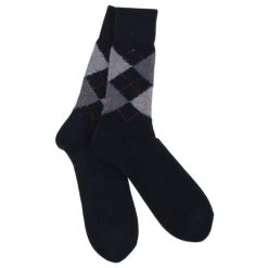 Burlington Preston Argyle Socks - Navy/Blue/Grey -Bown Of London shop burlington preston argyle socks navybluegrey 31013529