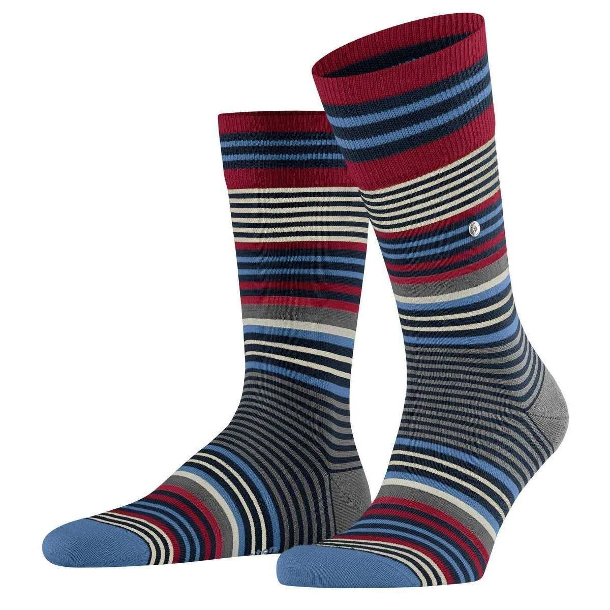 Burlington Stripe Socks - Marine Blue 3 Burlington Stripe Socks - Marine Blue