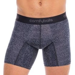 Comfyballs Cotton Long Boxer - Dark Snake Grey -Bown Of London shop comfyballs cotton long boxer dark snake grey 31014095