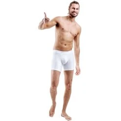 Comfyballs Cotton Long Boxer - Ghost White -Bown Of London shop comfyballs cotton long boxer ghost white 31014108