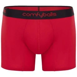 Comfyballs Cotton Long Boxer - Red/Charcoal