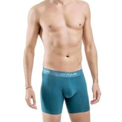 Comfyballs Cotton Long Boxer - Spruce Green -Bown Of London shop comfyballs cotton long boxer spruce green 31014155
