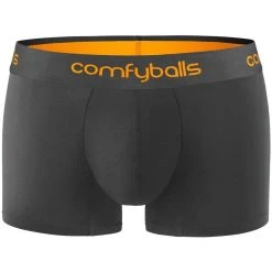 Comfyballs Cotton Regular Boxer - Charcoal Grey/Flame Orange