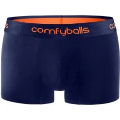 Comfyballs Cotton Regular Boxer - Navy/Tangerine