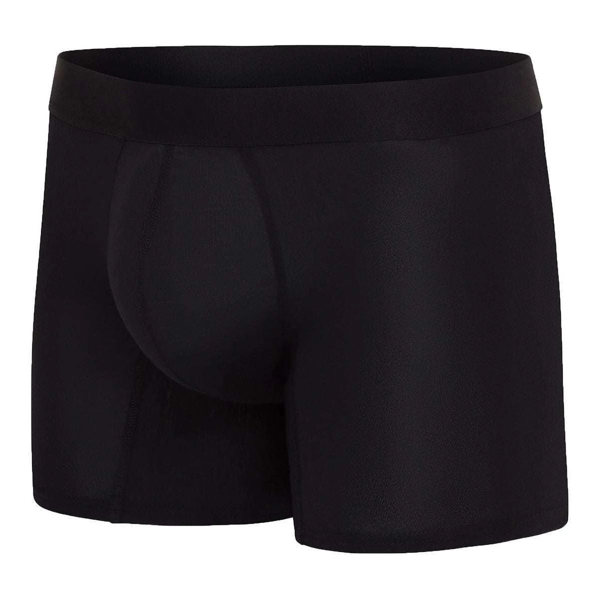 Comfyballs No Show Cotton Long Boxer - Black 3 Comfyballs No Show Cotton Long Boxer - Black