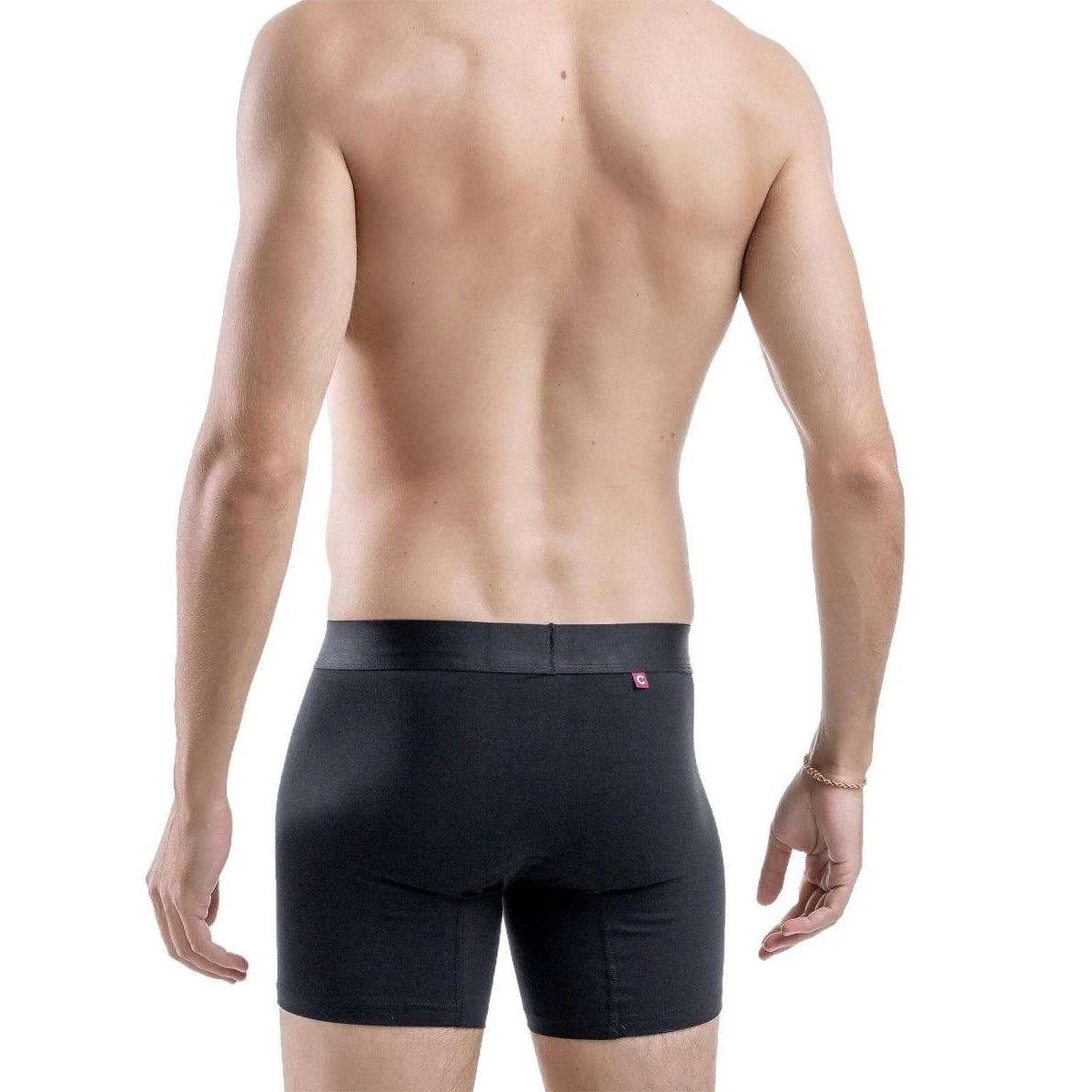 Comfyballs No Show Cotton Long Boxer - Black 4 Comfyballs No Show Cotton Long Boxer - Black - Image 2