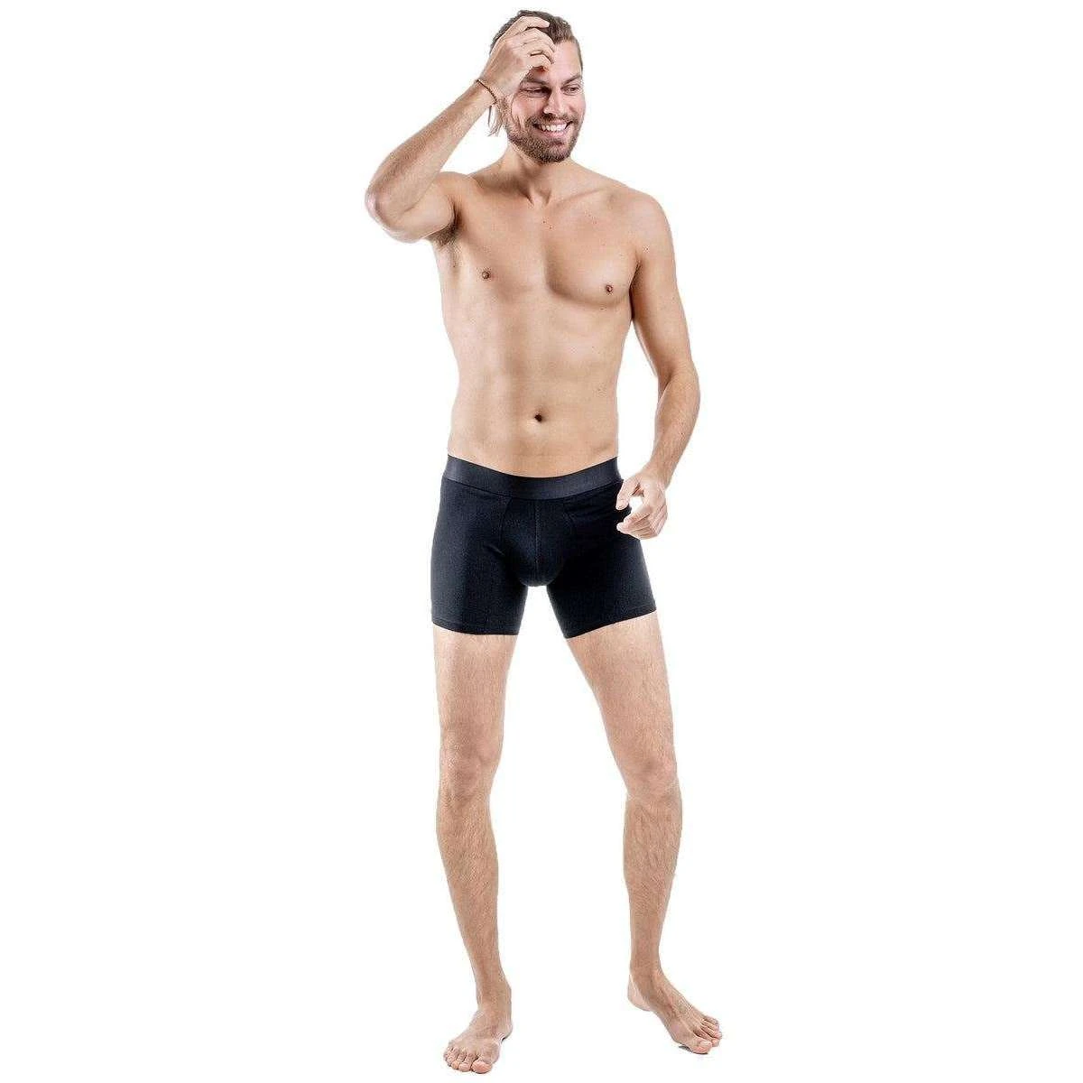 Comfyballs No Show Cotton Long Boxer - Black 7 Comfyballs No Show Cotton Long Boxer - Black - Image 5