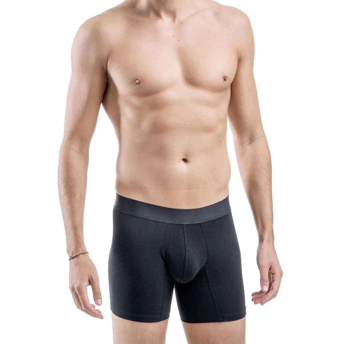 Comfyballs No Show Cotton Long Boxer - Black 8 Comfyballs No Show Cotton Long Boxer - Black - Image 6