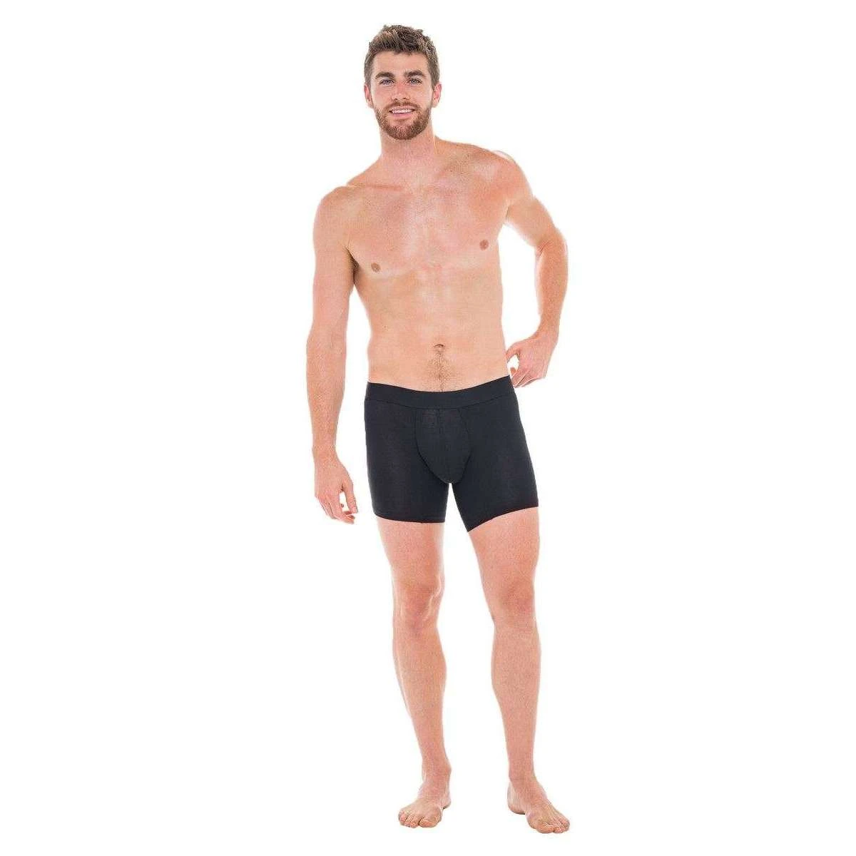 Comfyballs No Show Cotton Long Boxer - Black 9 Comfyballs No Show Cotton Long Boxer - Black - Image 7