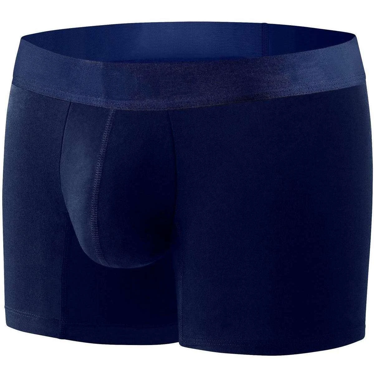 Comfyballs No Show Cotton Long Boxer - Navy 4 Comfyballs No Show Cotton Long Boxer - Navy - Image 2