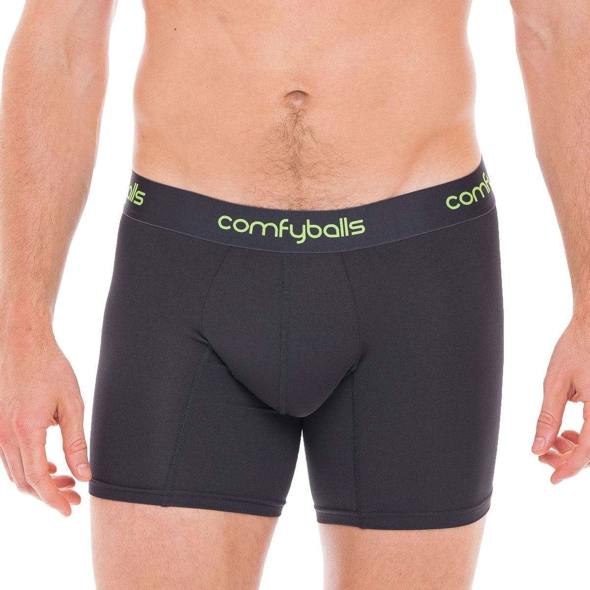 Comfyballs Performance Long Boxer - Charcoal/Viper Green 6 Comfyballs Performance Long Boxer - Charcoal/Viper Green - Image 4