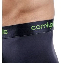 Comfyballs Performance Regular Boxer - Charcoal/Viper Green -Bown Of London shop comfyballs performance regular boxer charcoalviper green 31014361